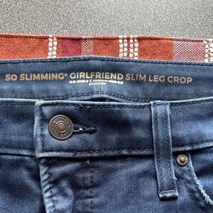 Chico's Dark Blue Slim Leg Crop Jeans